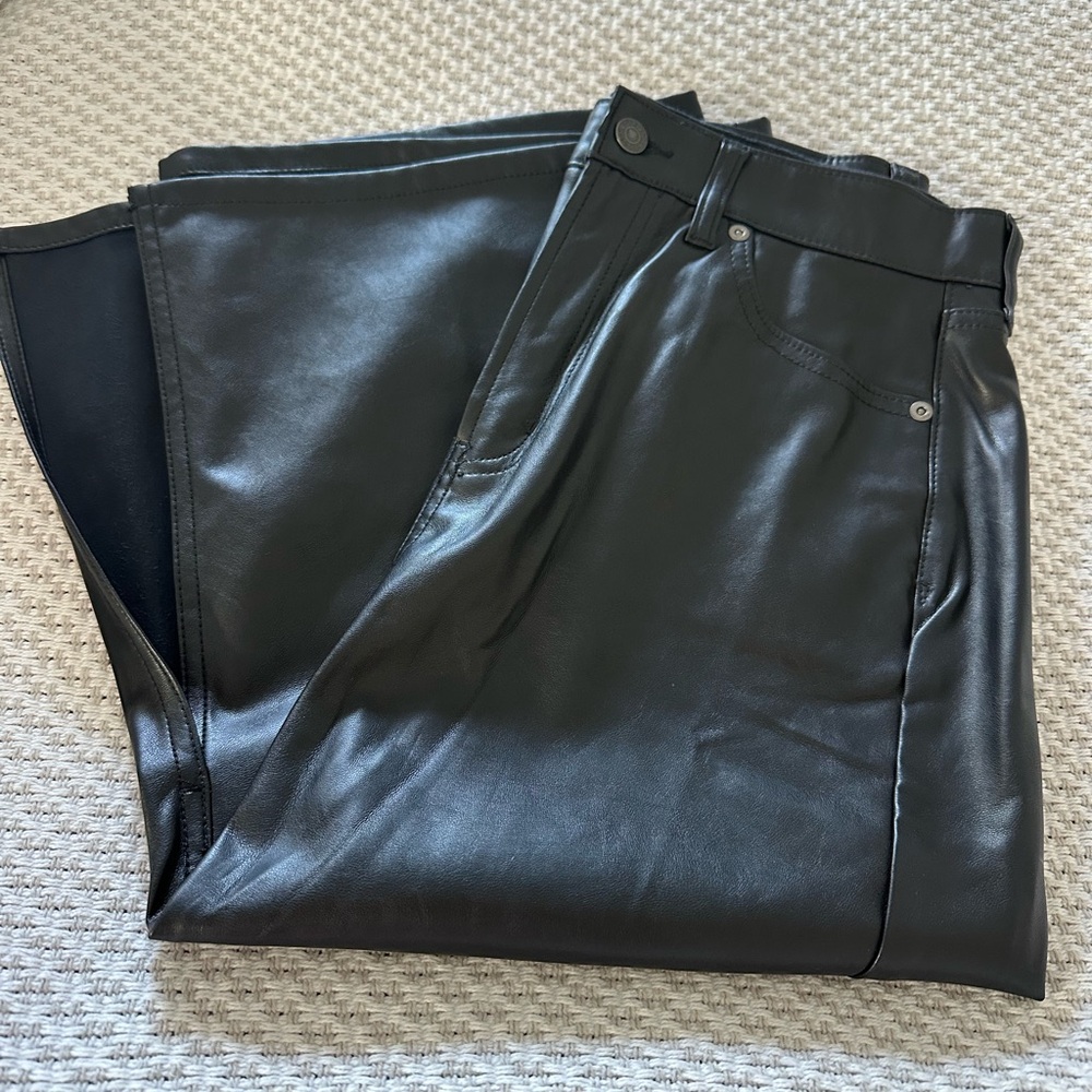 Gap Vegan Leather Midi Skirt 28 / 6r - Picture 2 of 3